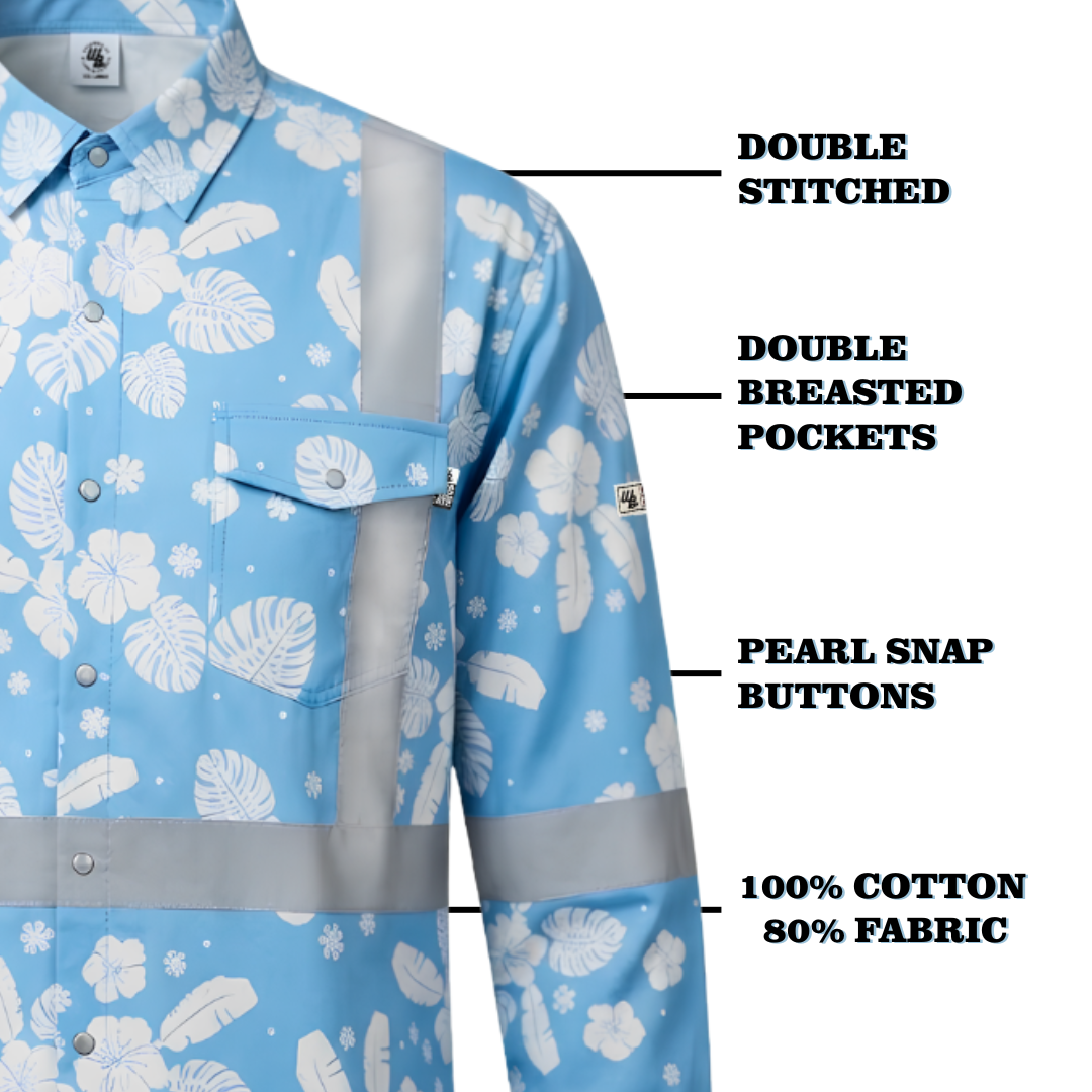 WoahBros Hi-Viz Blue Hawaiian FR