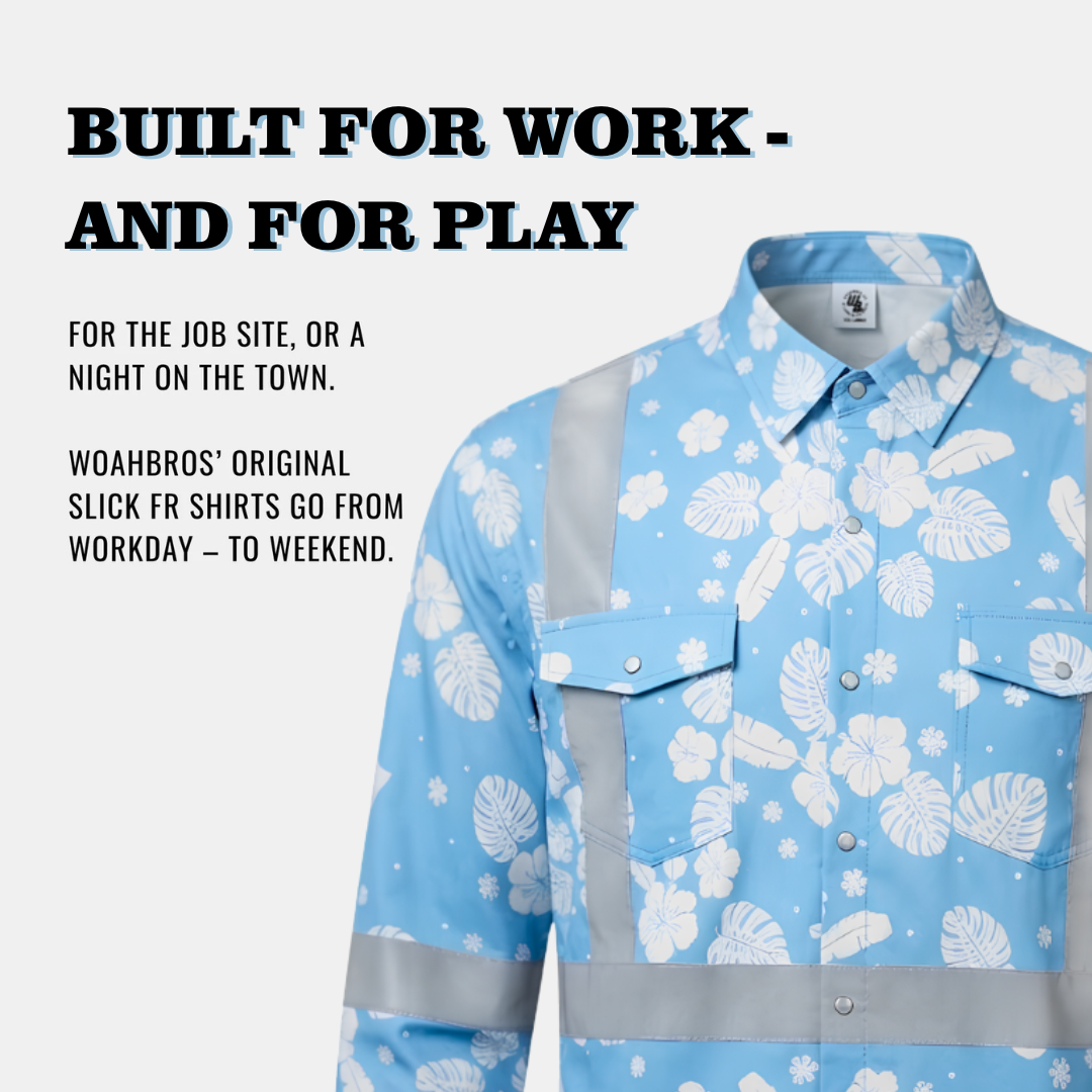 WoahBros Hi-Viz Blue Hawaiian FR